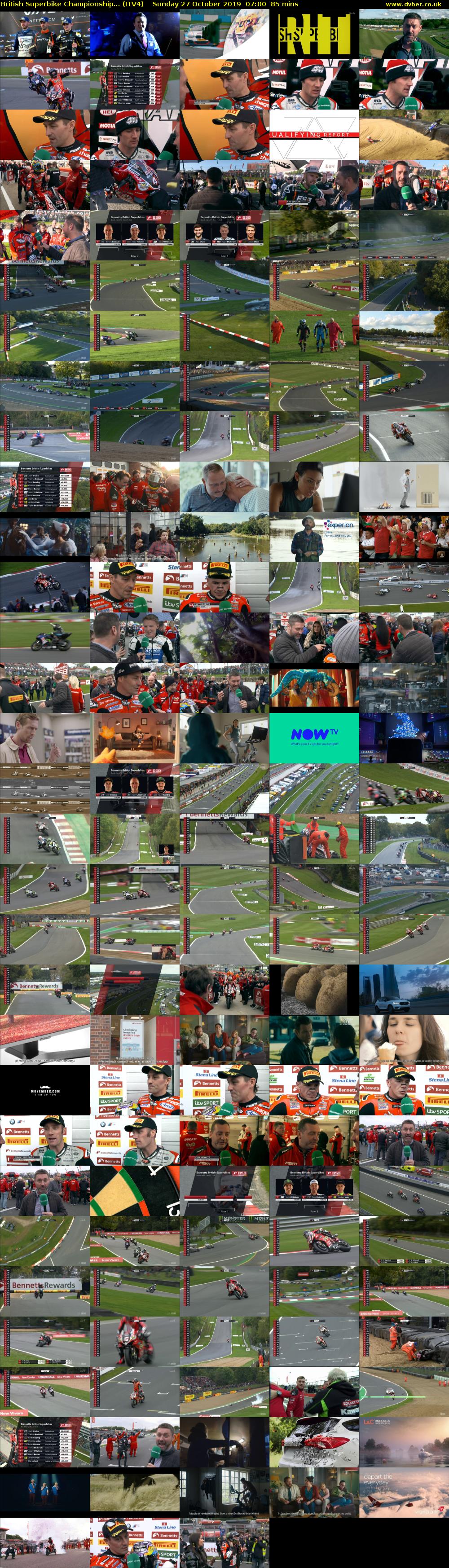 British Superbike Championship... (ITV4) Sunday 27 October 2019 07:00 - 08:25