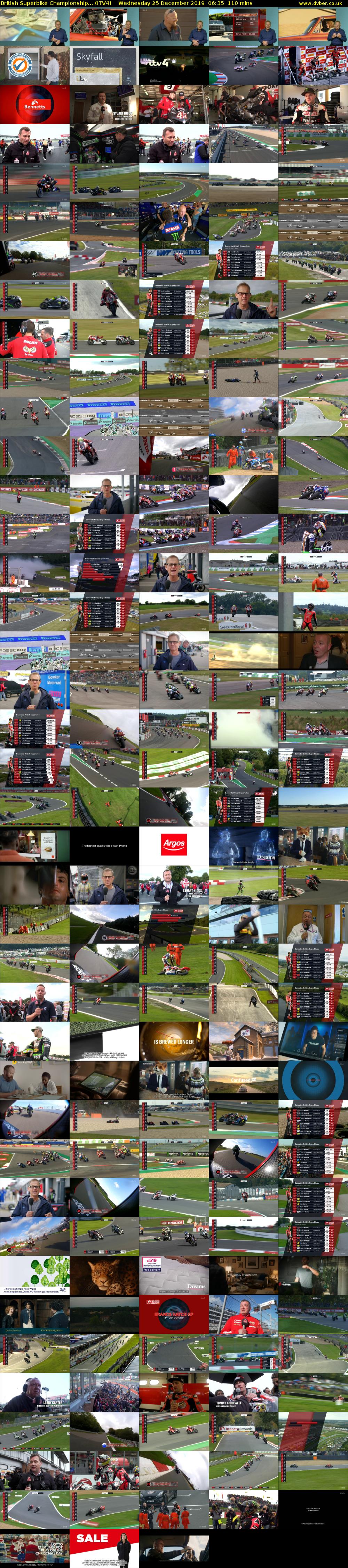 British Superbike Championship... (ITV4) Wednesday 25 December 2019 06:35 - 08:25