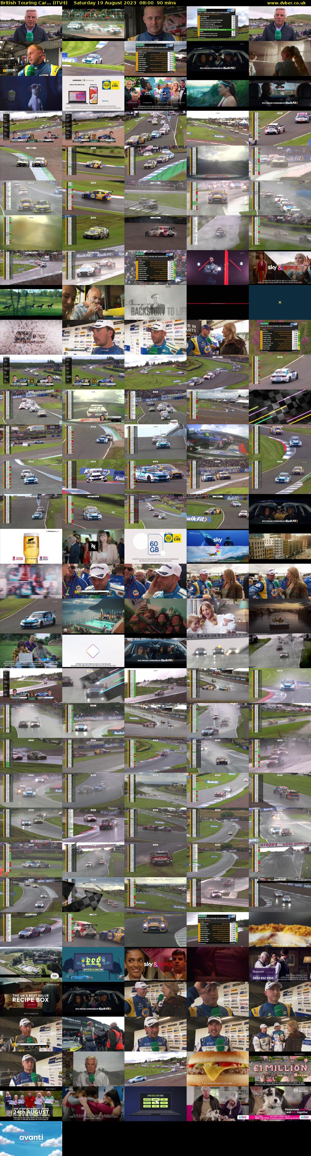 British Touring Car... (ITV4) Saturday 19 August 2023 08:00 - 09:30