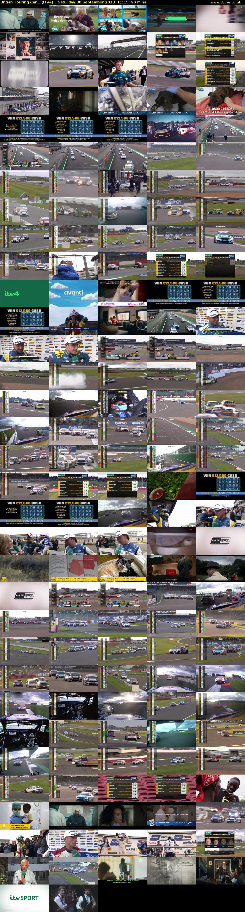British Touring Car... (ITV4) Saturday 30 September 2023 11:15 - 12:45