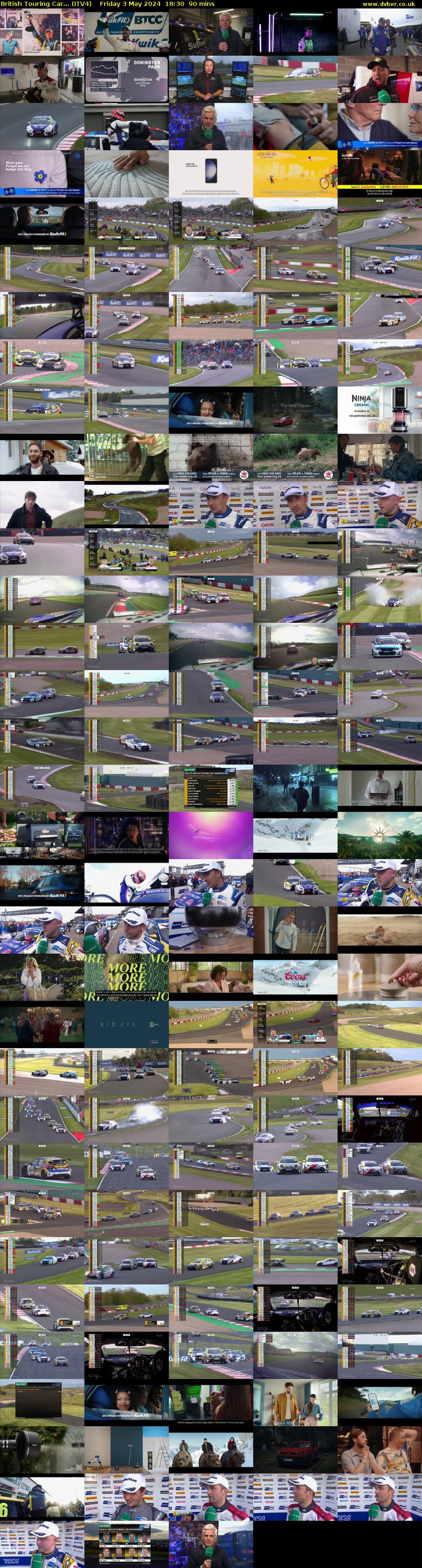 British Touring Car... (ITV4) Friday 3 May 2024 18:30 - 20:00