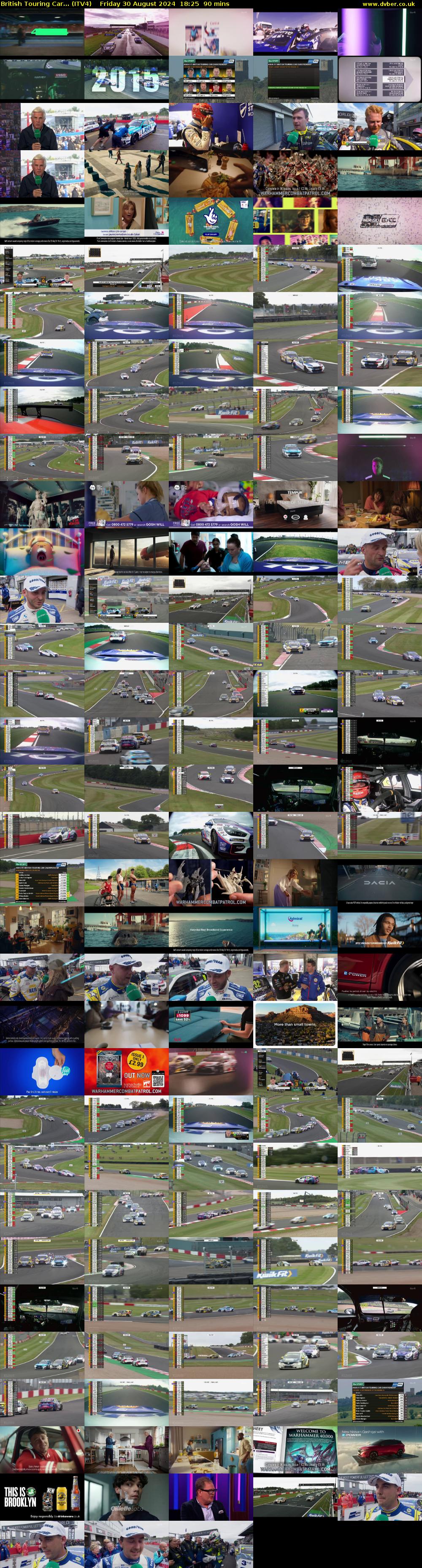 British Touring Car... (ITV4) Friday 30 August 2024 18:25 - 19:55