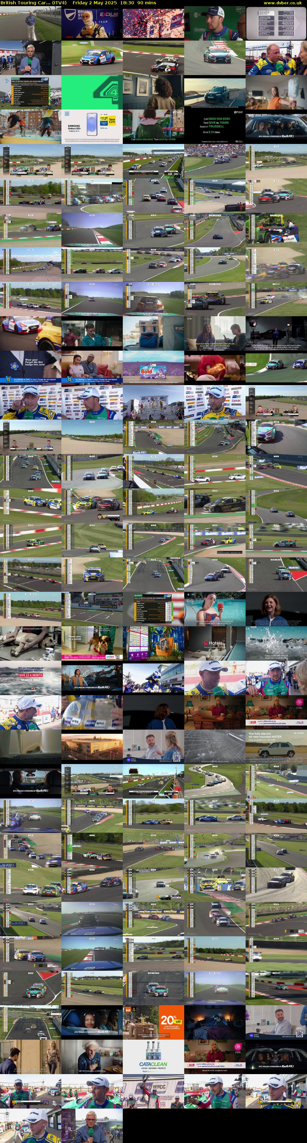 British Touring Car... (ITV4) Friday 2 May 2025 18:30 - 20:00