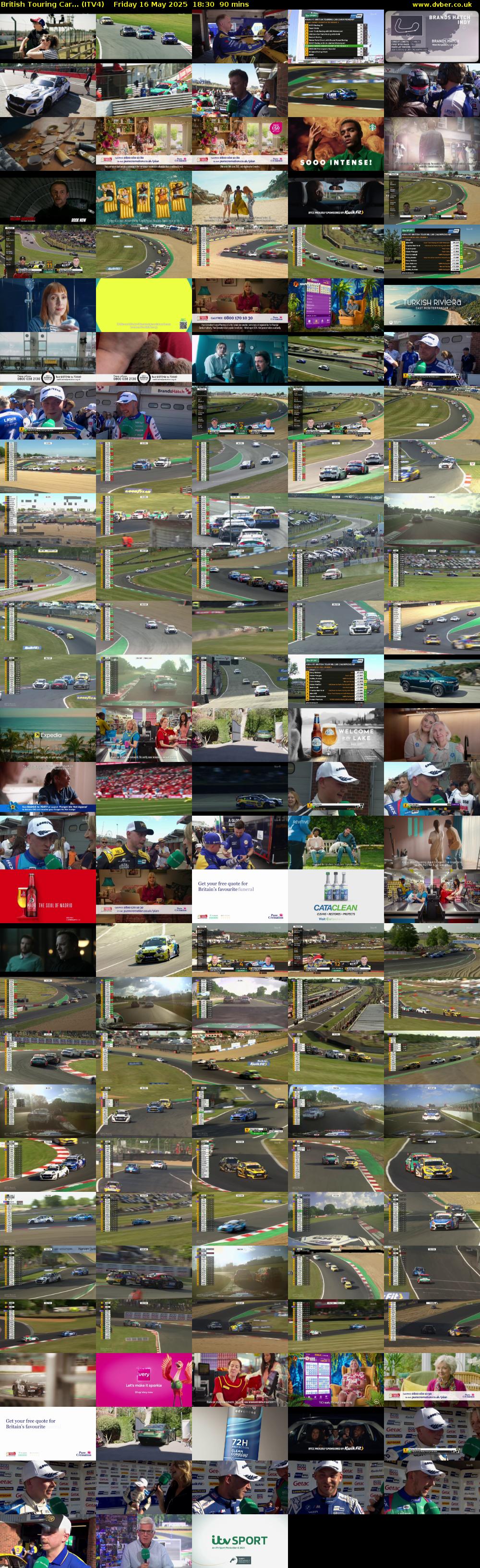 British Touring Car... (ITV4) Friday 16 May 2025 18:30 - 20:00