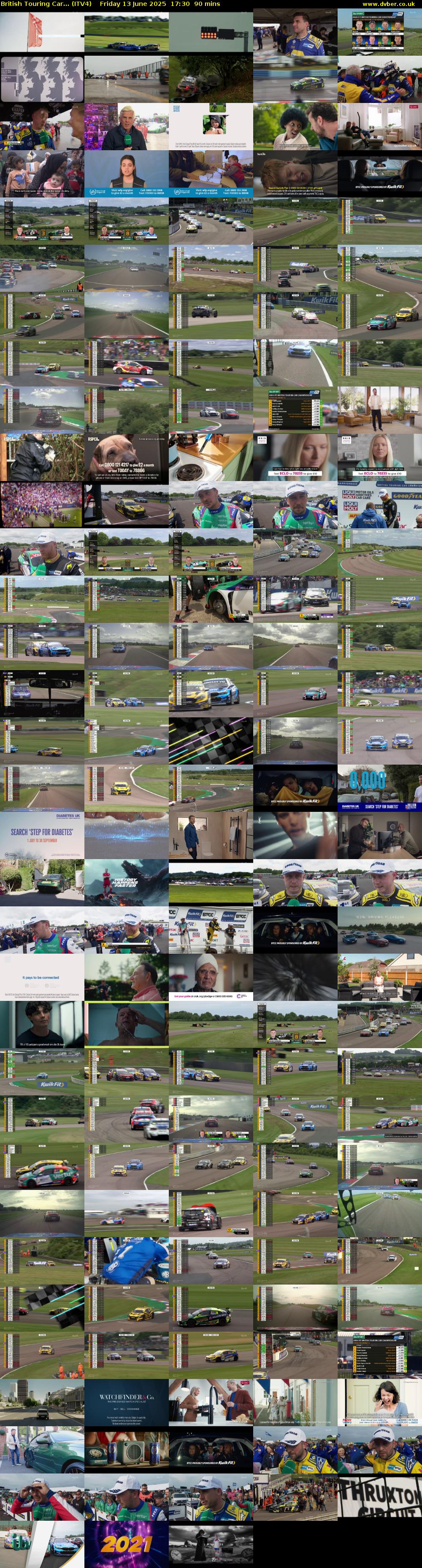 British Touring Car... (ITV4) Friday 13 June 2025 17:30 - 19:00