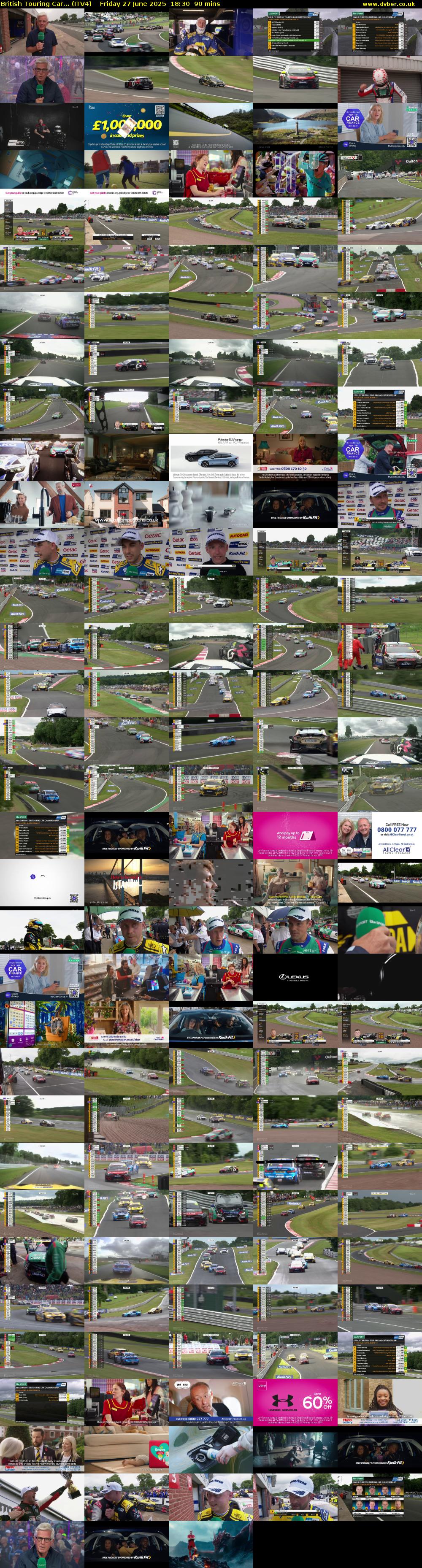 British Touring Car... (ITV4) Friday 27 June 2025 18:30 - 20:00