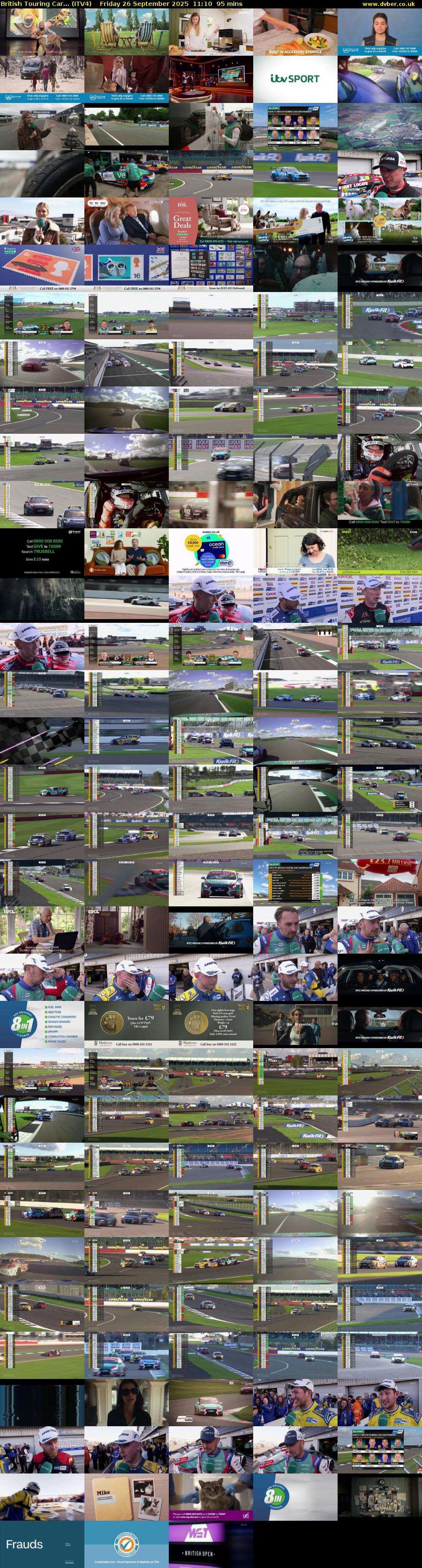 British Touring Car... (ITV4) Friday 26 September 2025 11:10 - 12:45
