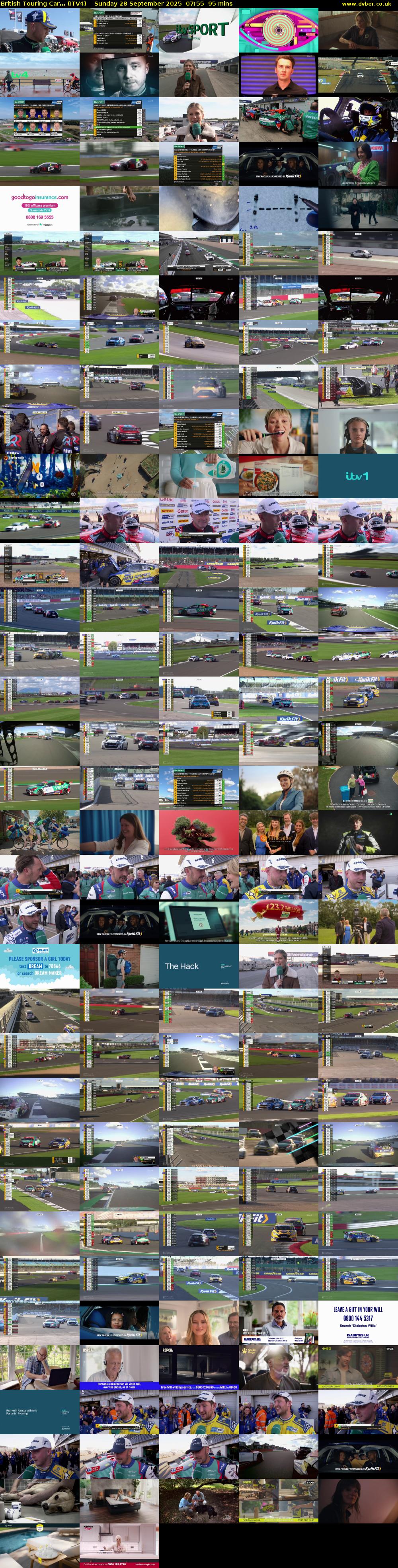 British Touring Car... (ITV4) Sunday 28 September 2025 07:55 - 09:30