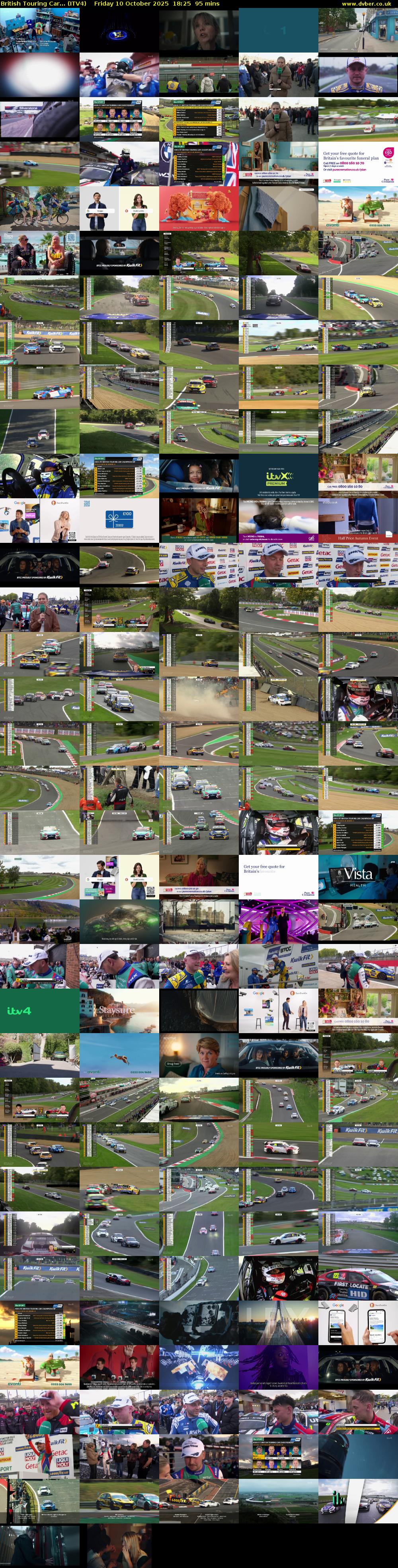 British Touring Car... (ITV4) Friday 10 October 2025 18:25 - 20:00