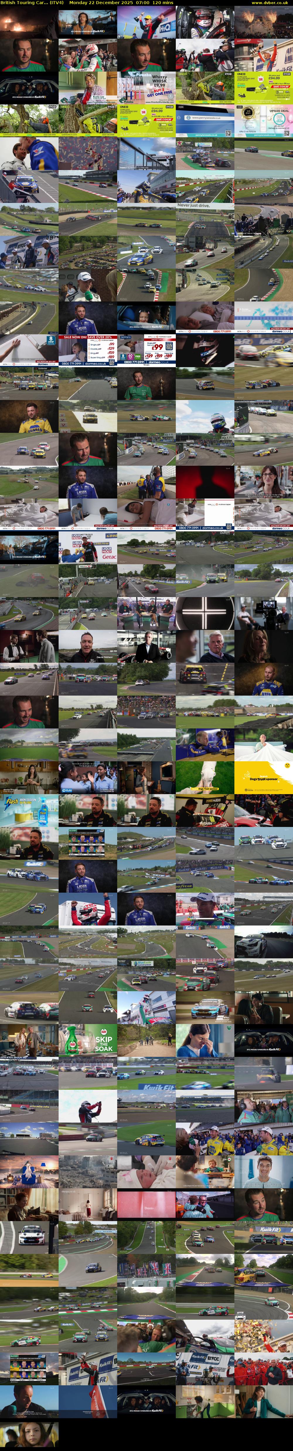British Touring Car... (ITV4) Monday 22 December 2025 07:00 - 09:00