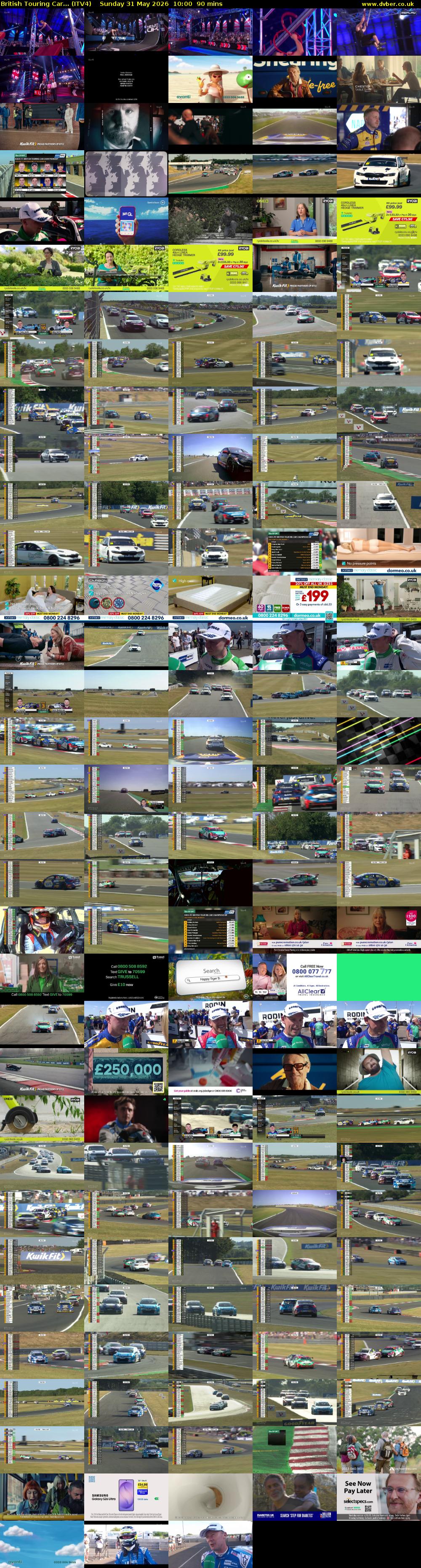 British Touring Car... (ITV4) Sunday 31 May 2026 10:00 - 11:30