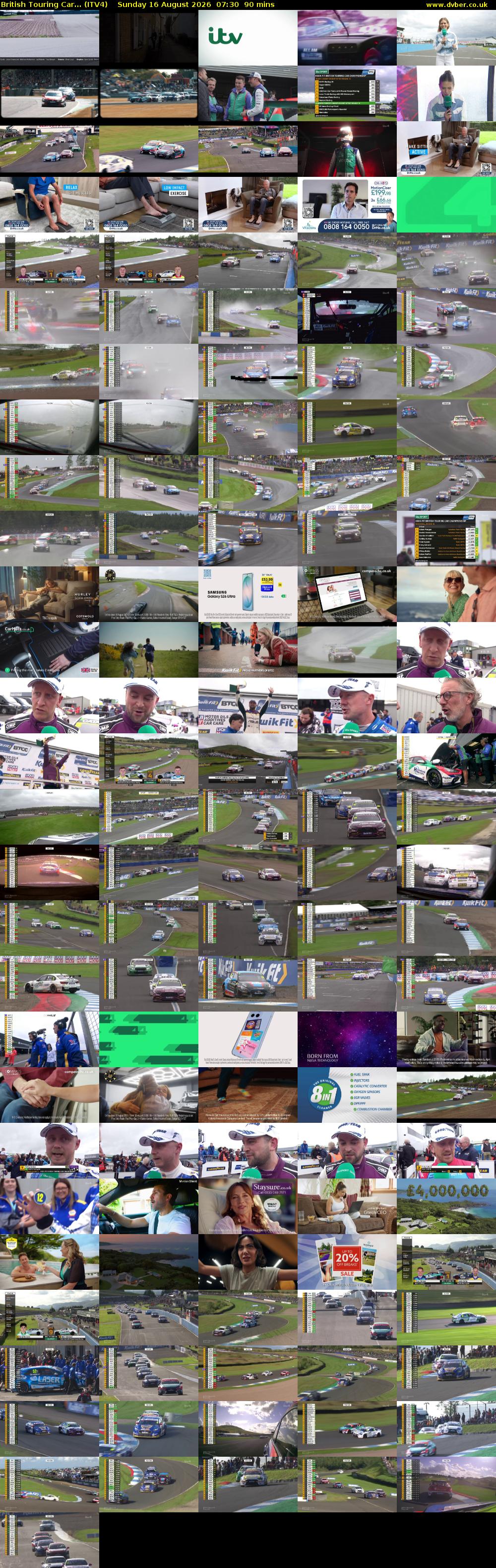 British Touring Car... (ITV4) Sunday 16 August 2026 07:30 - 09:00
