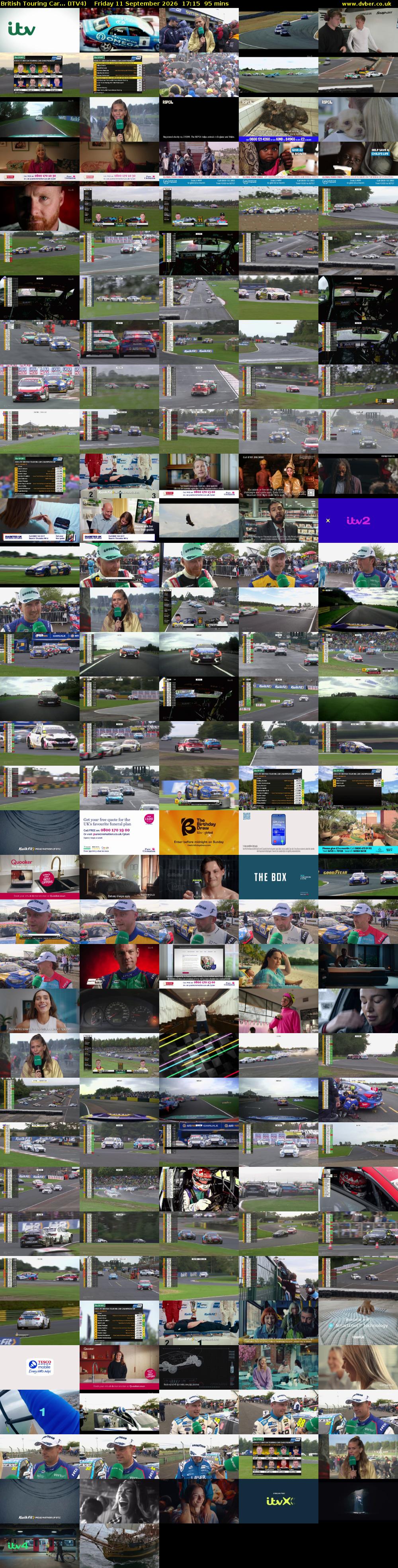 British Touring Car... (ITV4) Friday 11 September 2026 17:15 - 18:50