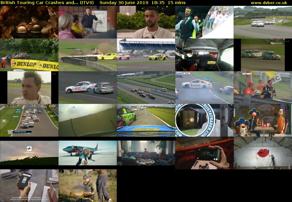 British Touring Car Crashes and... (ITV4) Sunday 30 June 2019 18:35 - 18:50
