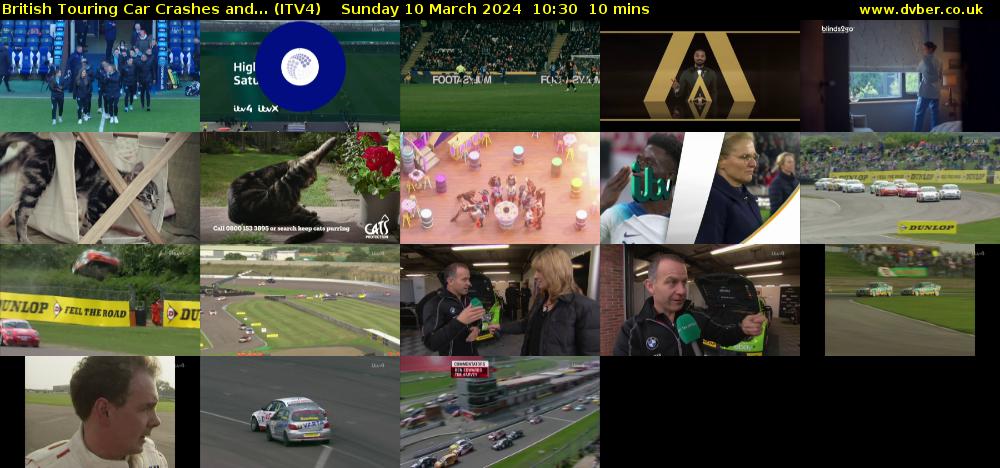 British Touring Car Crashes and... (ITV4) Sunday 10 March 2024 10:30 - 10:40