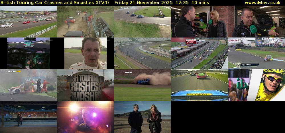 British Touring Car Crashes and Smashes (ITV4) Friday 21 November 2025 12:35 - 12:45