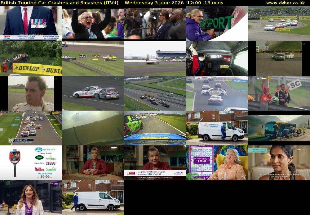 British Touring Car Crashes and Smashes (ITV4) Wednesday 3 June 2026 12:00 - 12:15