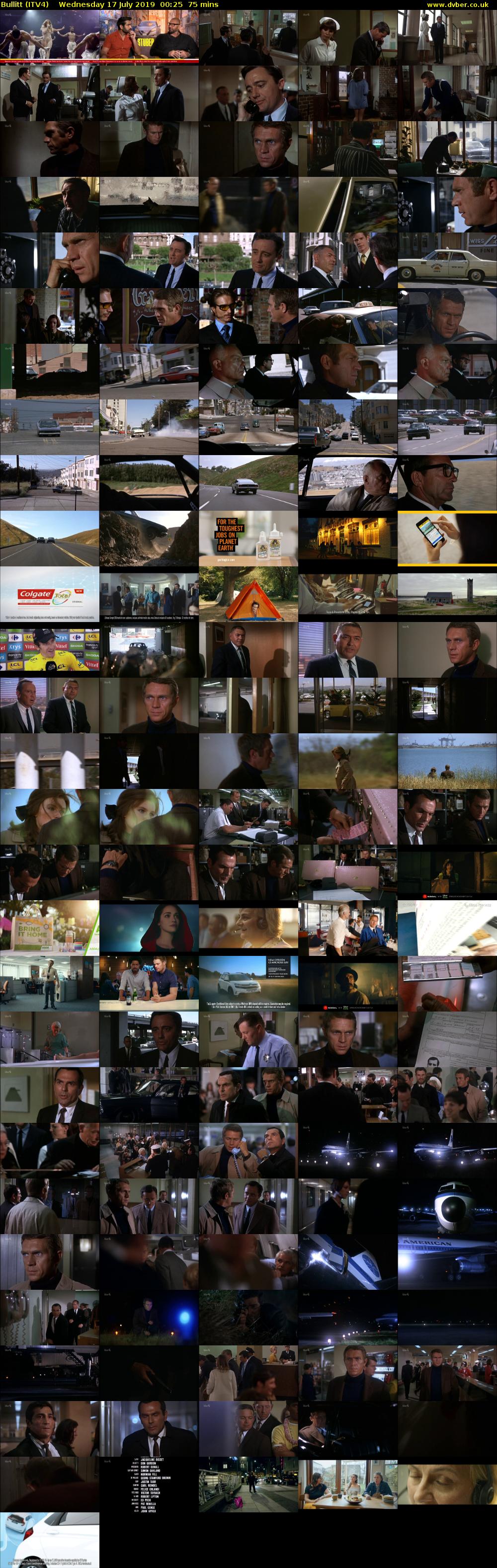 Bullitt (ITV4) Wednesday 17 July 2019 00:25 - 01:40