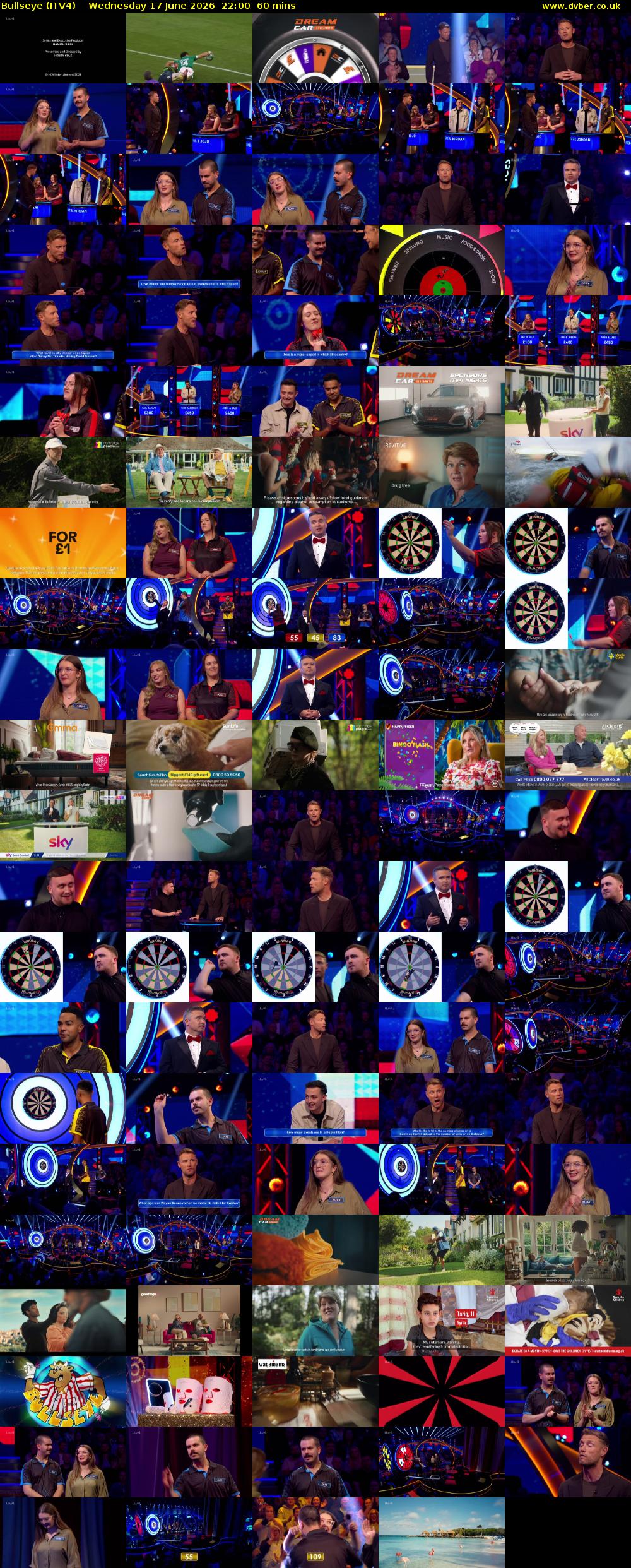 Bullseye (ITV4) Wednesday 17 June 2026 22:00 - 23:00