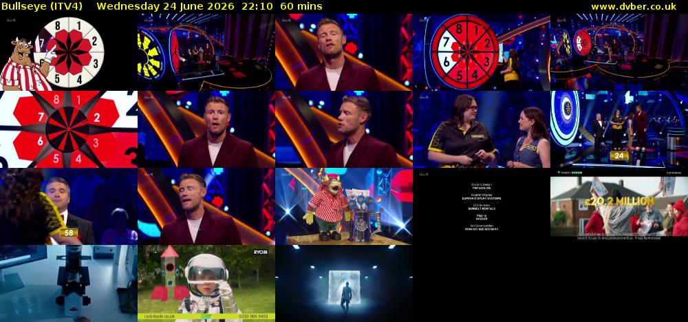 Bullseye (ITV4) Wednesday 24 June 2026 22:10 - 23:10