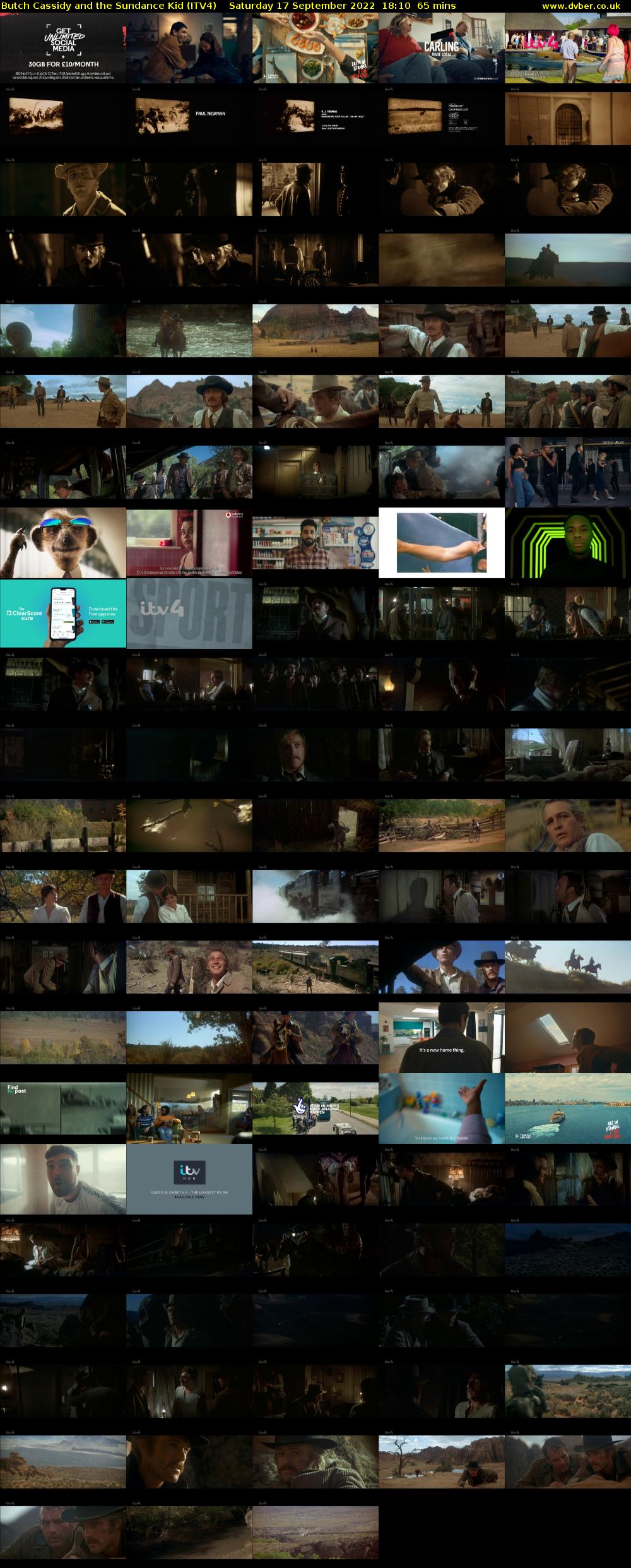 Butch Cassidy and the Sundance Kid (ITV4) Saturday 17 September 2022 18:10 - 19:15