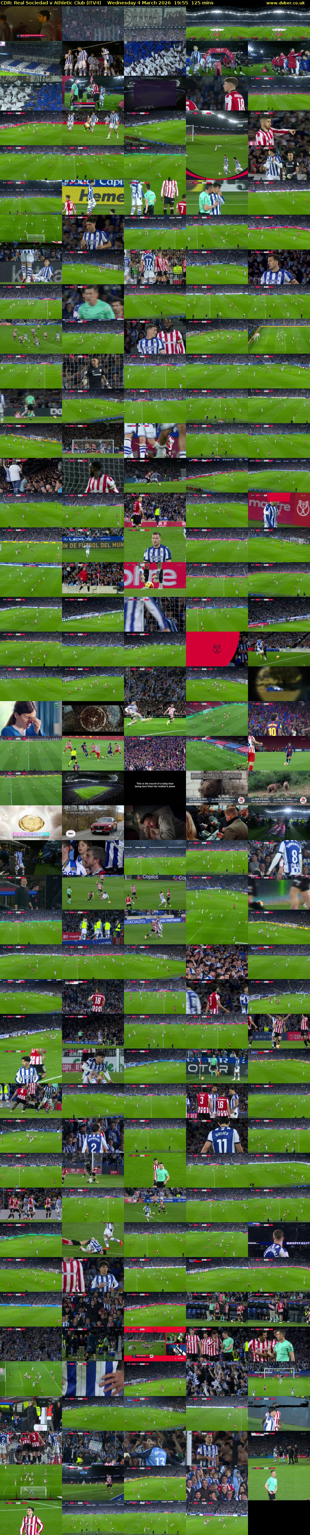 CDR: Real Sociedad v Athletic Club (ITV4) Wednesday 4 March 2026 19:55 - 22:00