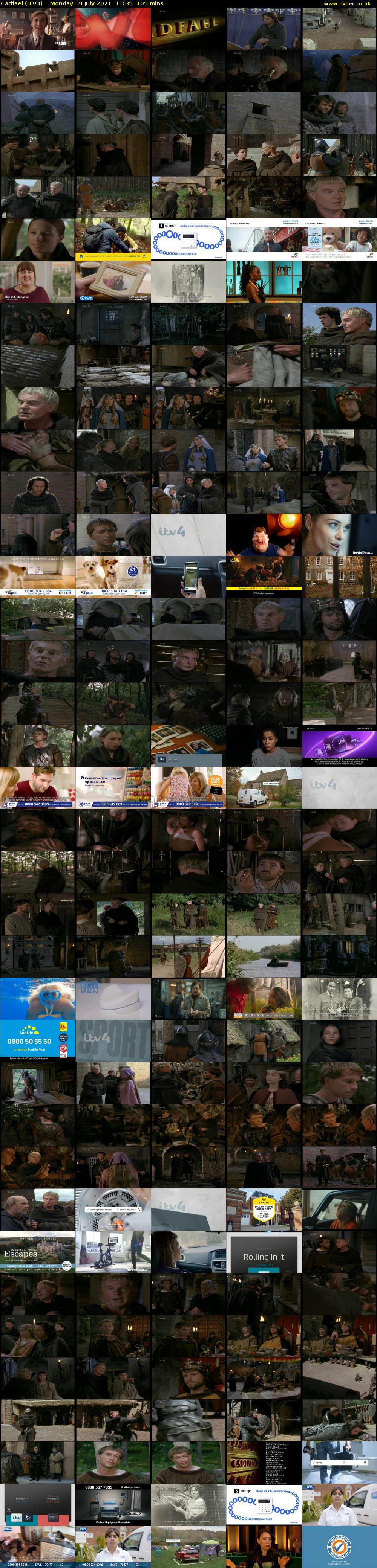 Cadfael (ITV4) Monday 19 July 2021 11:35 - 13:20