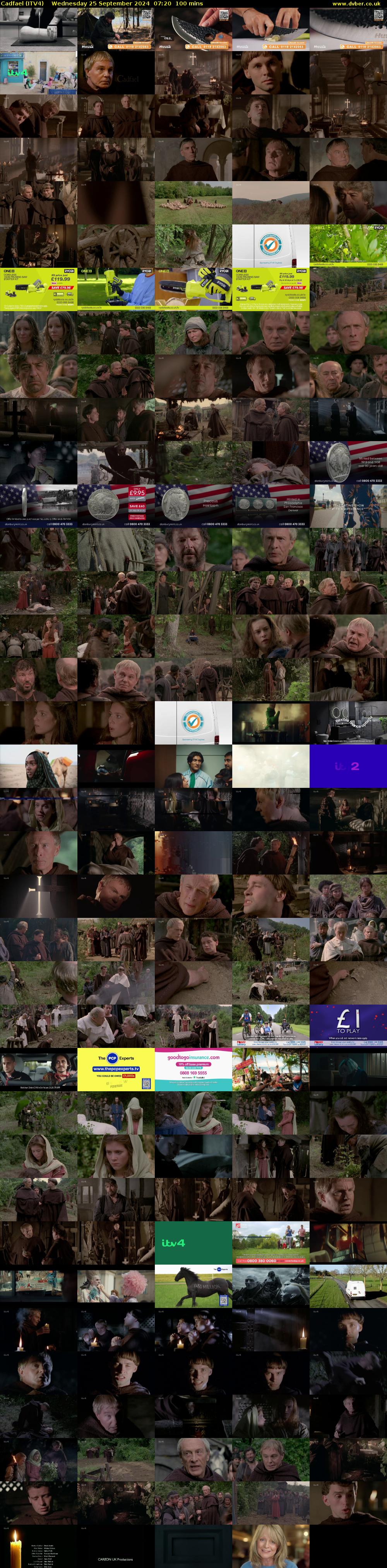 Cadfael (ITV4) Wednesday 25 September 2024 07:20 - 09:00