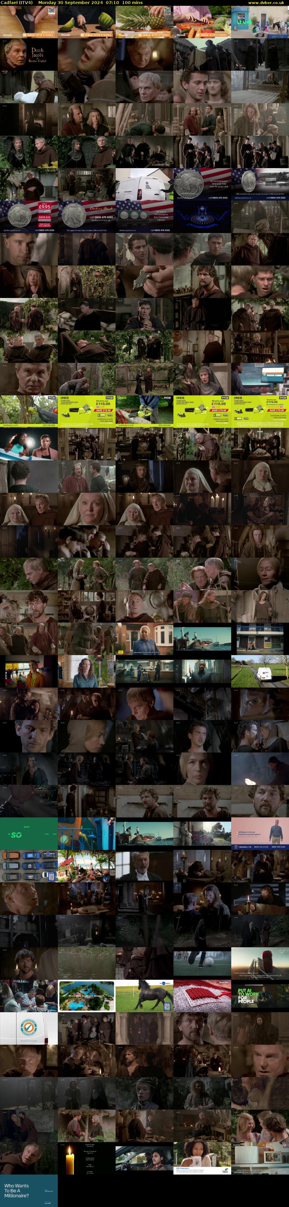 Cadfael (ITV4) Monday 30 September 2024 07:10 - 08:50