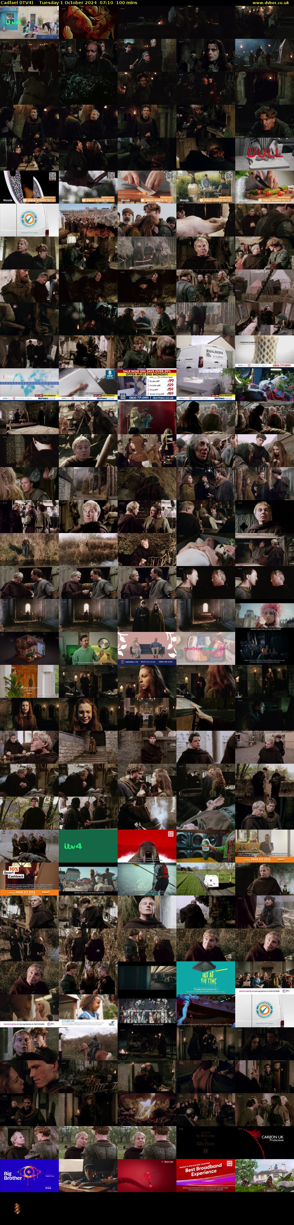 Cadfael (ITV4) Tuesday 1 October 2024 07:10 - 08:50