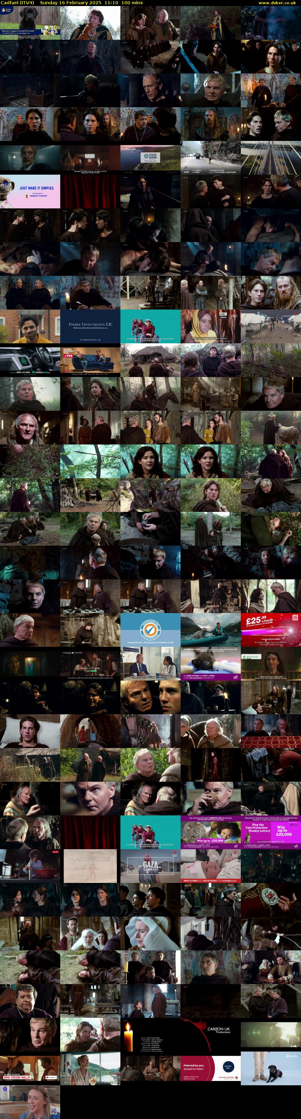 Cadfael (ITV4) Sunday 16 February 2025 11:10 - 12:50