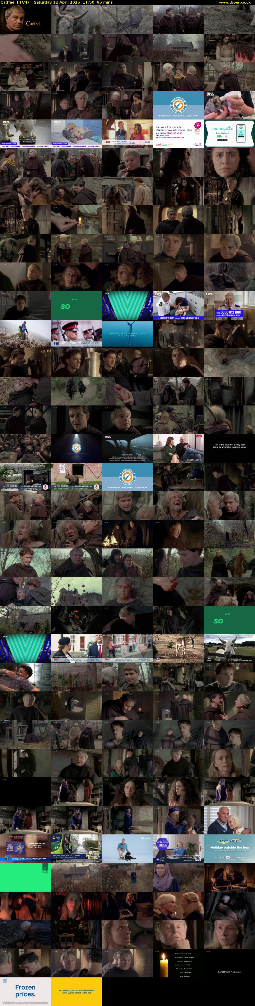 Cadfael (ITV4) Saturday 12 April 2025 11:50 - 13:25