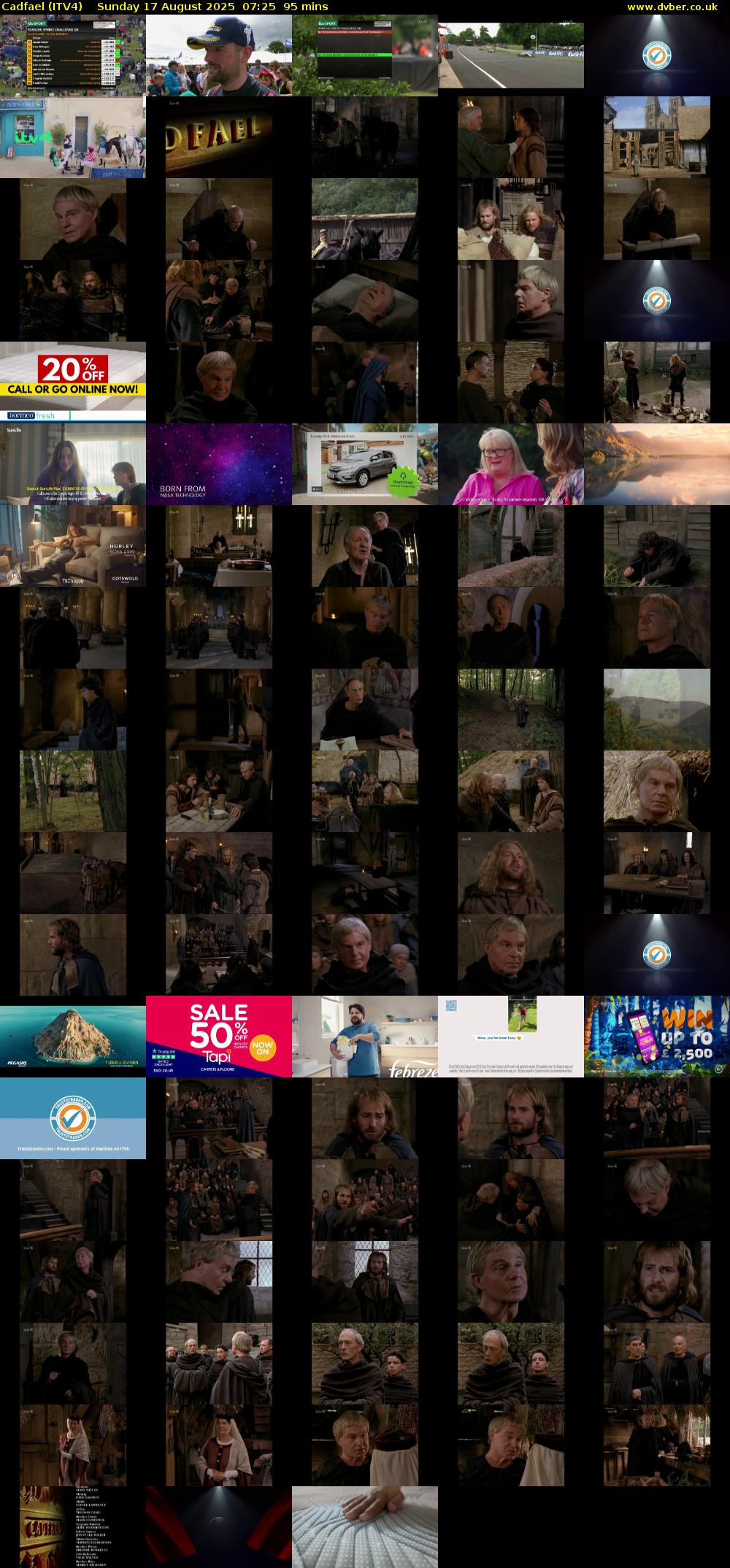 Cadfael (ITV4) Sunday 17 August 2025 07:25 - 09:00