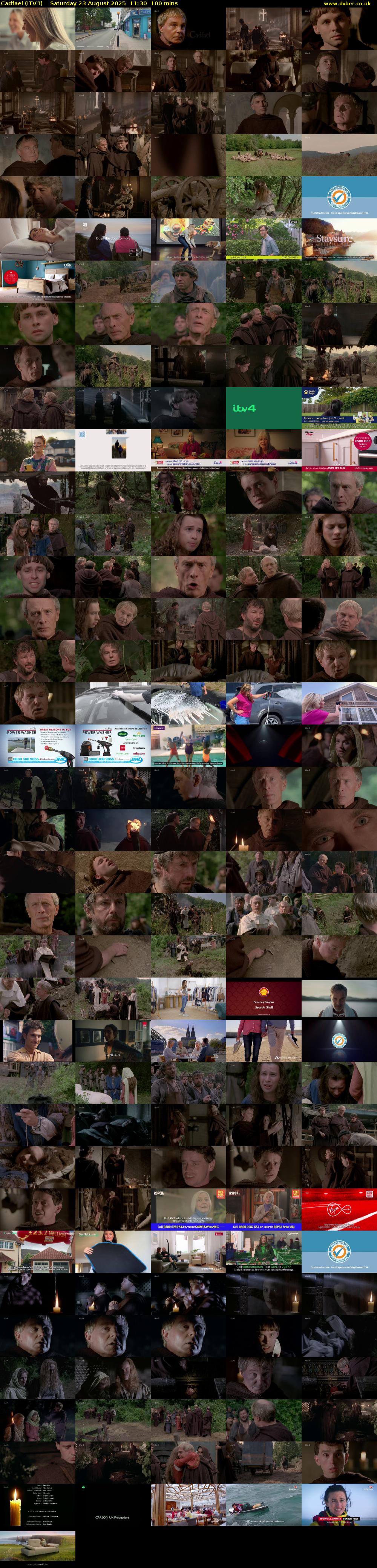 Cadfael (ITV4) Saturday 23 August 2025 11:30 - 13:10