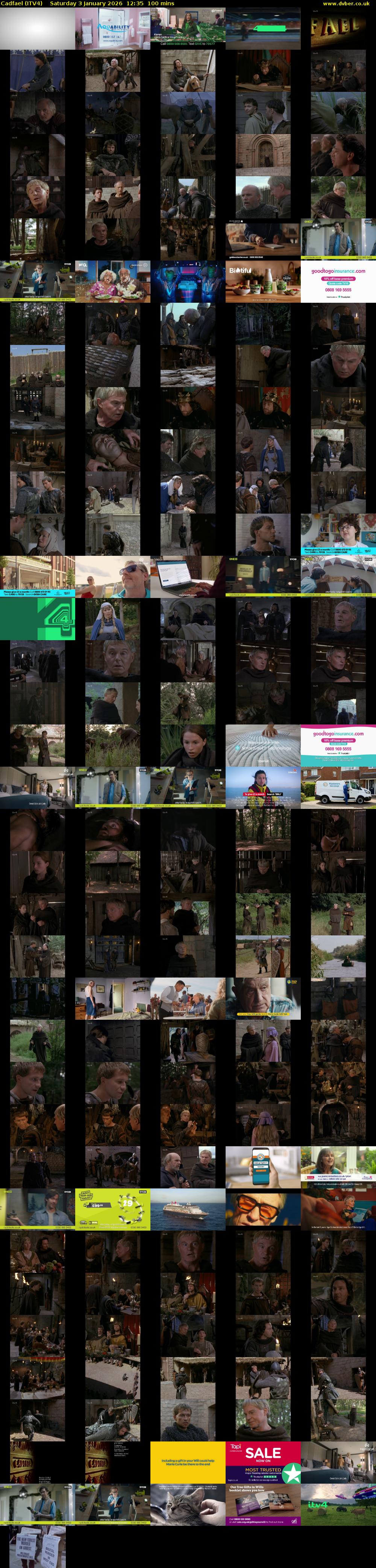 Cadfael (ITV4) Saturday 3 January 2026 12:35 - 14:15