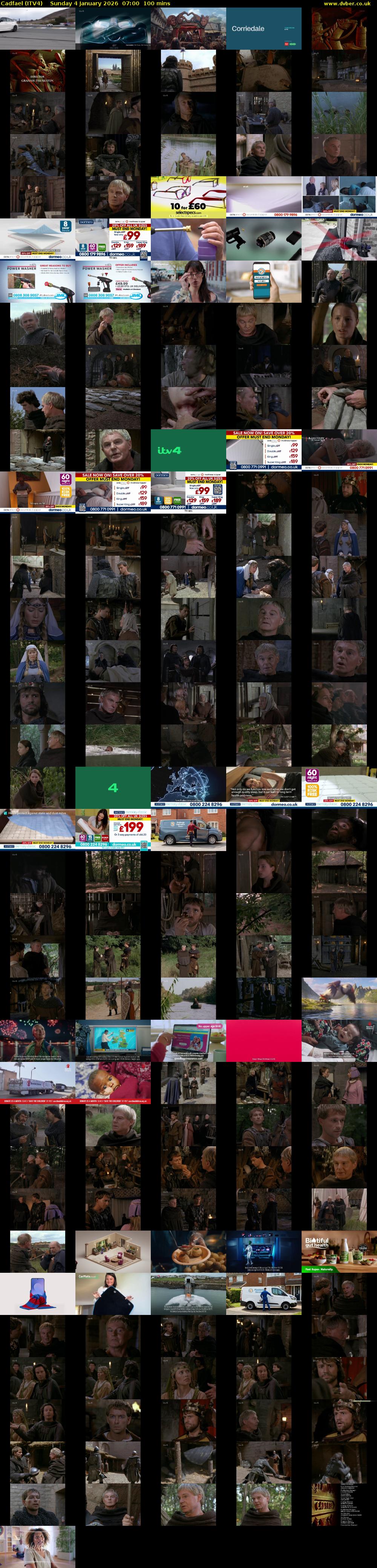 Cadfael (ITV4) Sunday 4 January 2026 07:00 - 08:40