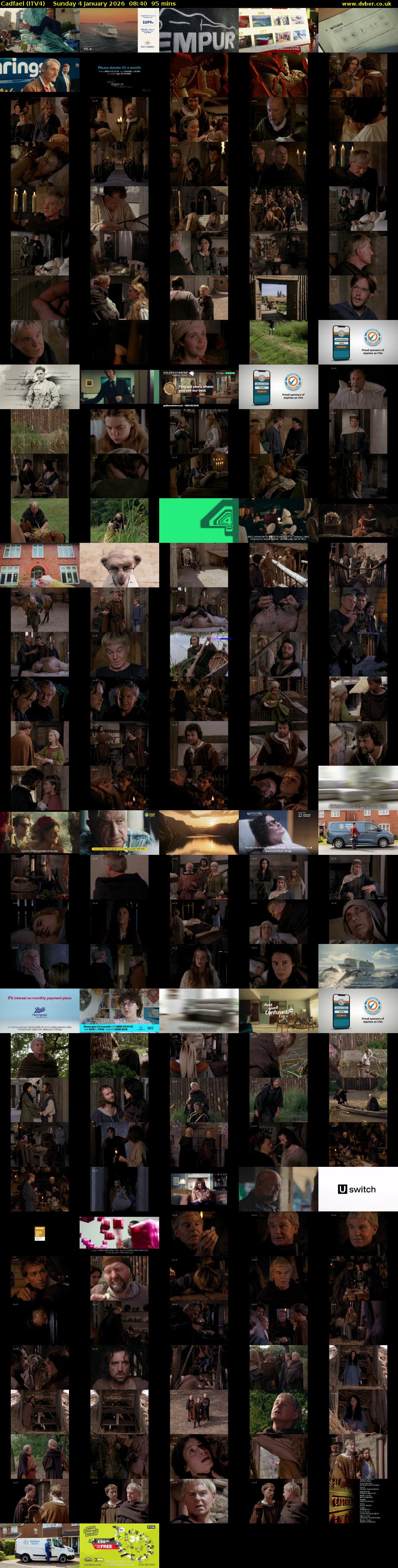 Cadfael (ITV4) Sunday 4 January 2026 08:40 - 10:15