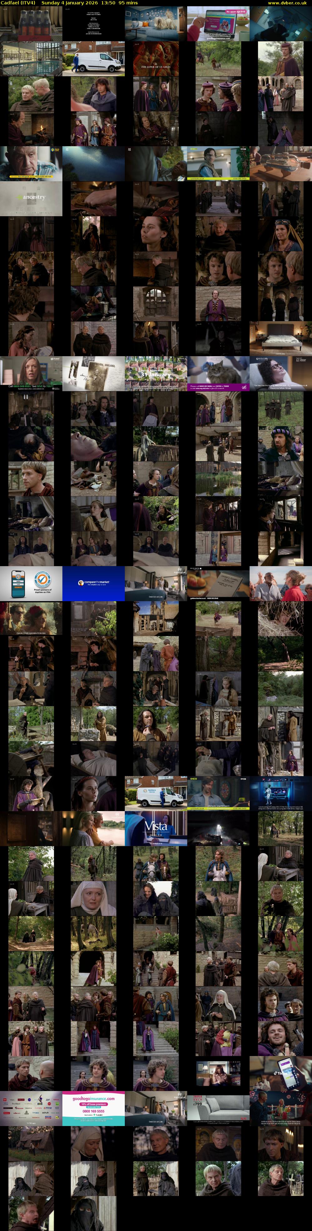 Cadfael (ITV4) Sunday 4 January 2026 13:50 - 15:25