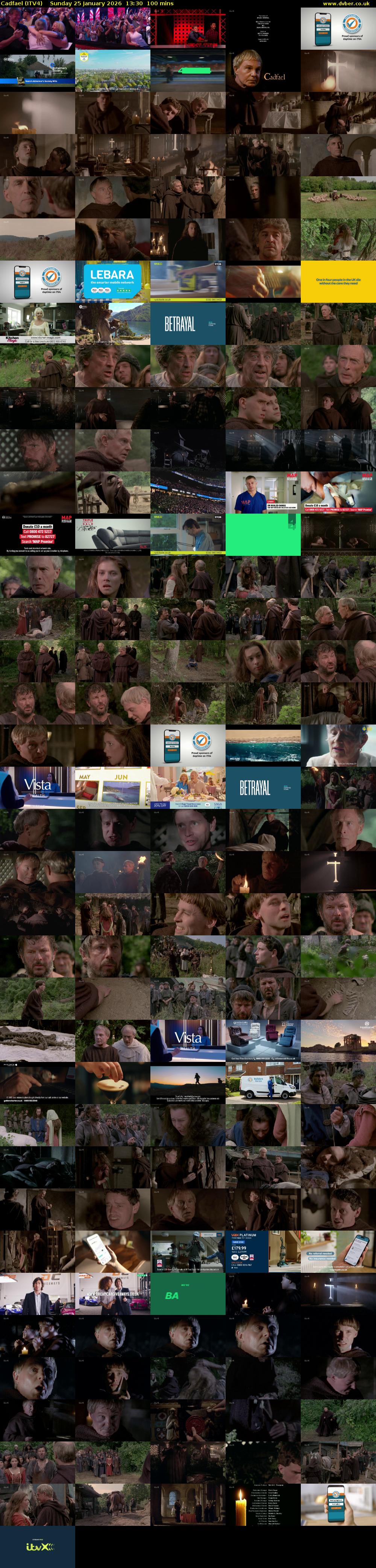 Cadfael (ITV4) Sunday 25 January 2026 13:30 - 15:10