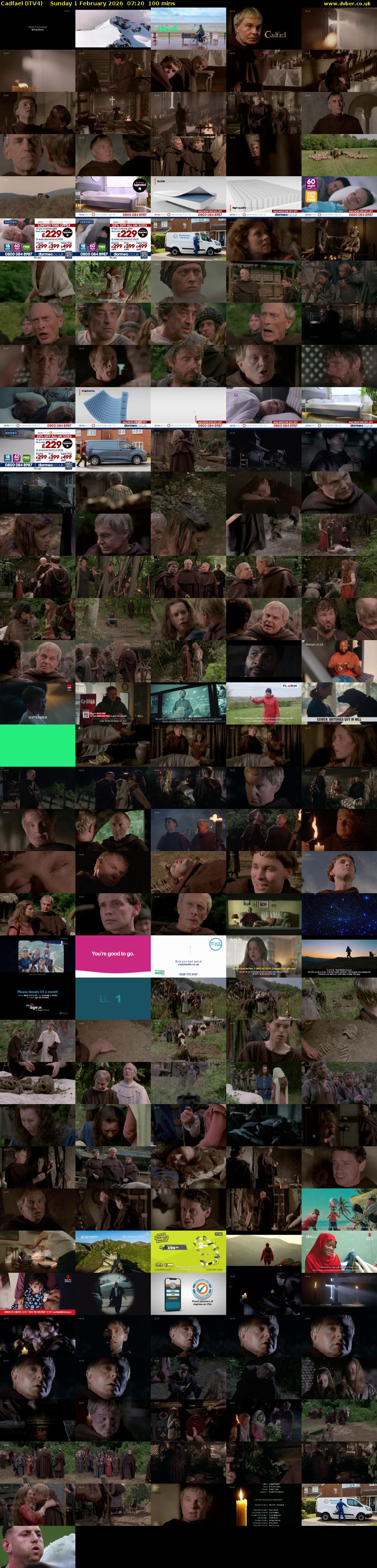 Cadfael (ITV4) Sunday 1 February 2026 07:20 - 09:00