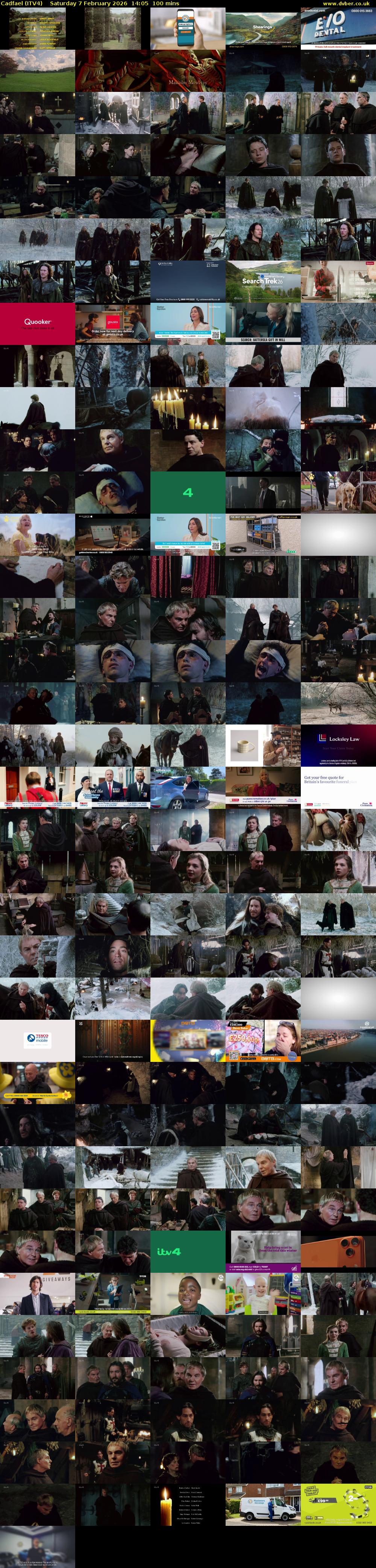 Cadfael (ITV4) Saturday 7 February 2026 14:05 - 15:45