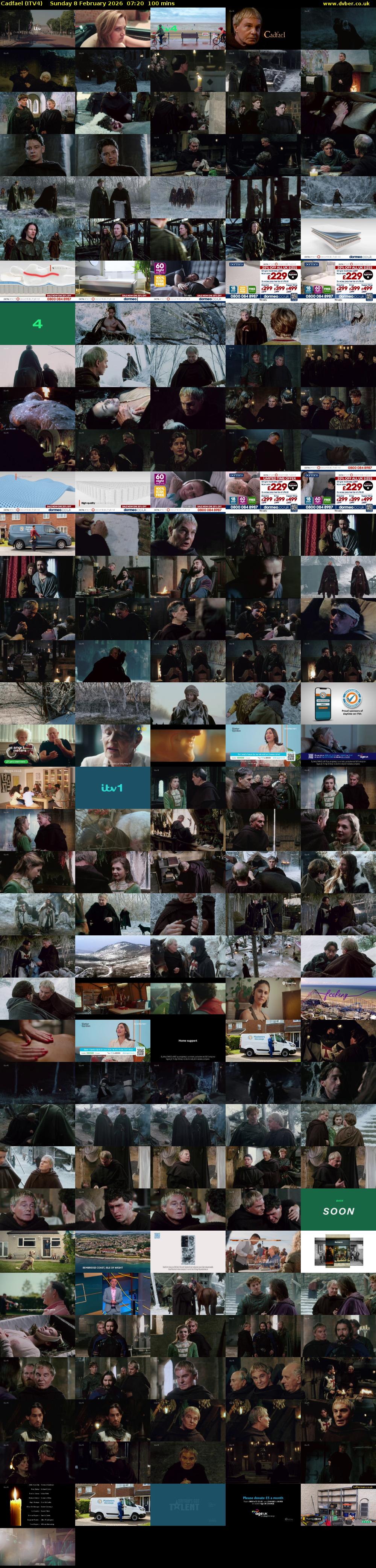 Cadfael (ITV4) Sunday 8 February 2026 07:20 - 09:00