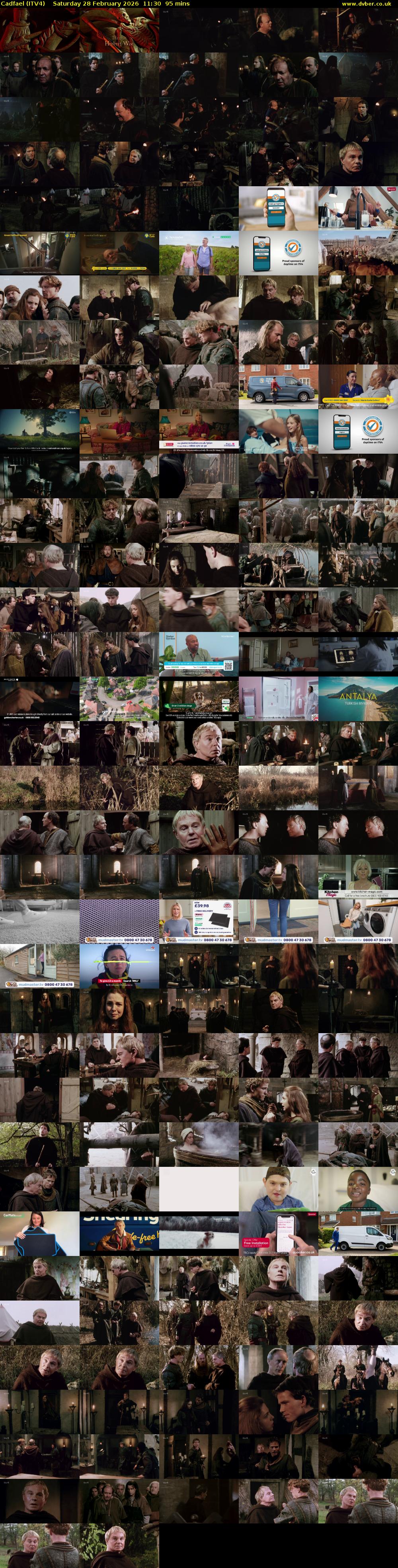 Cadfael (ITV4) Saturday 28 February 2026 11:30 - 13:05