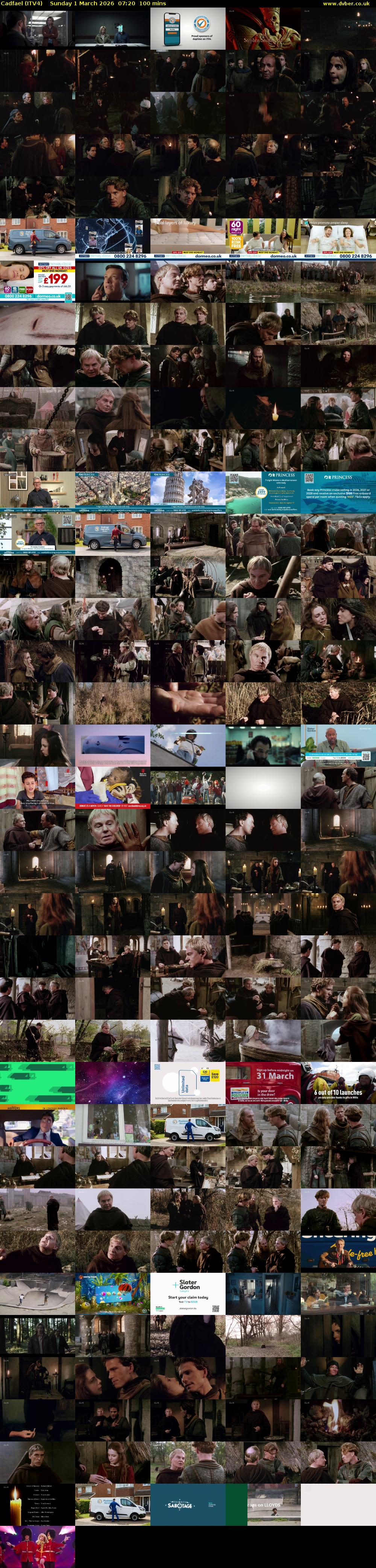 Cadfael (ITV4) Sunday 1 March 2026 07:20 - 09:00