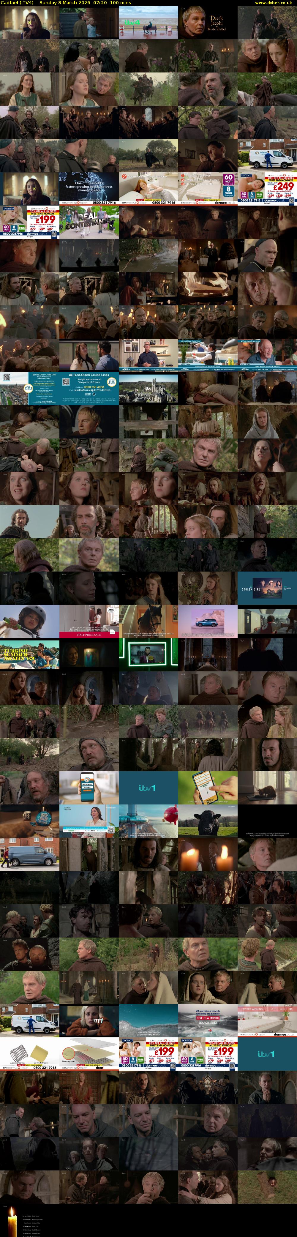 Cadfael (ITV4) Sunday 8 March 2026 07:20 - 09:00