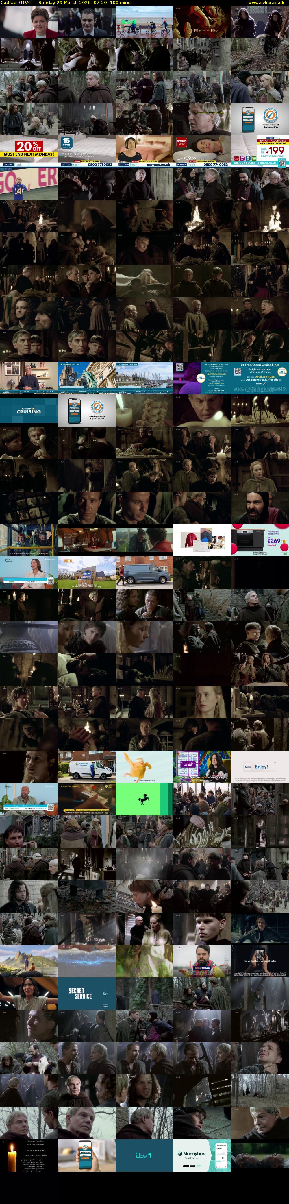 Cadfael (ITV4) Sunday 29 March 2026 07:20 - 09:00