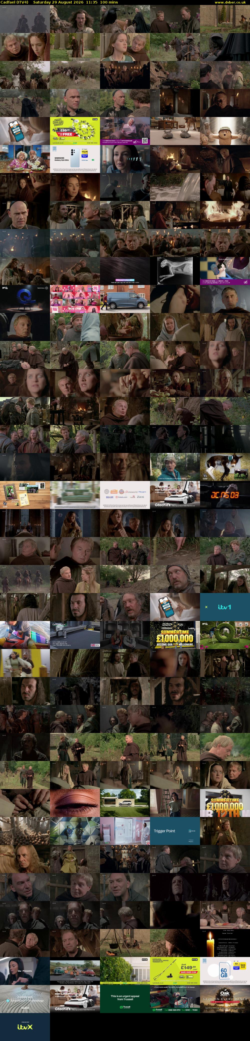 Cadfael (ITV4) Saturday 29 August 2026 11:35 - 13:15