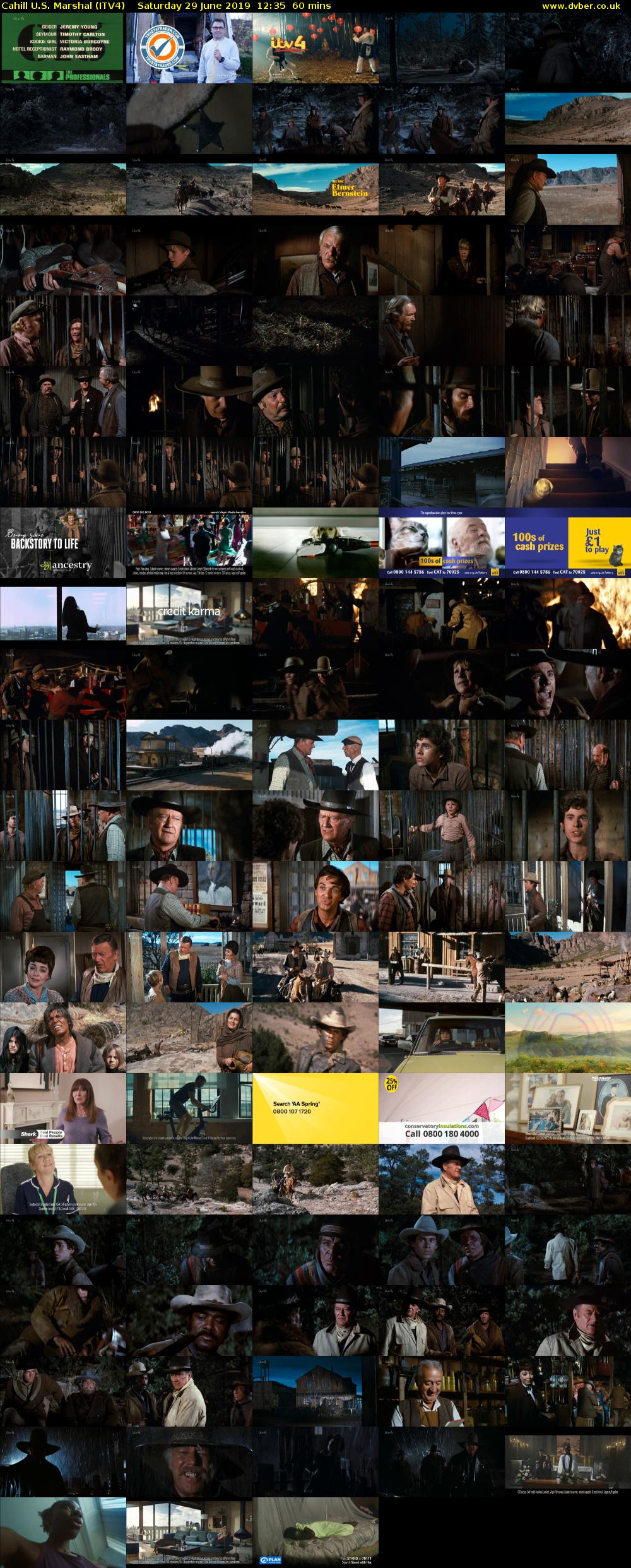 Cahill U.S. Marshal (ITV4) Saturday 29 June 2019 12:35 - 13:35