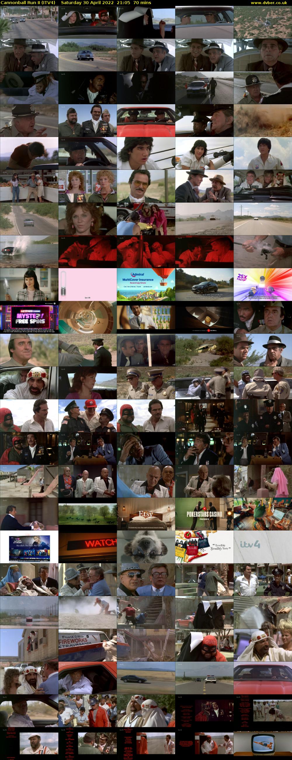 Cannonball Run II (ITV4) Saturday 30 April 2022 21:05 - 22:15