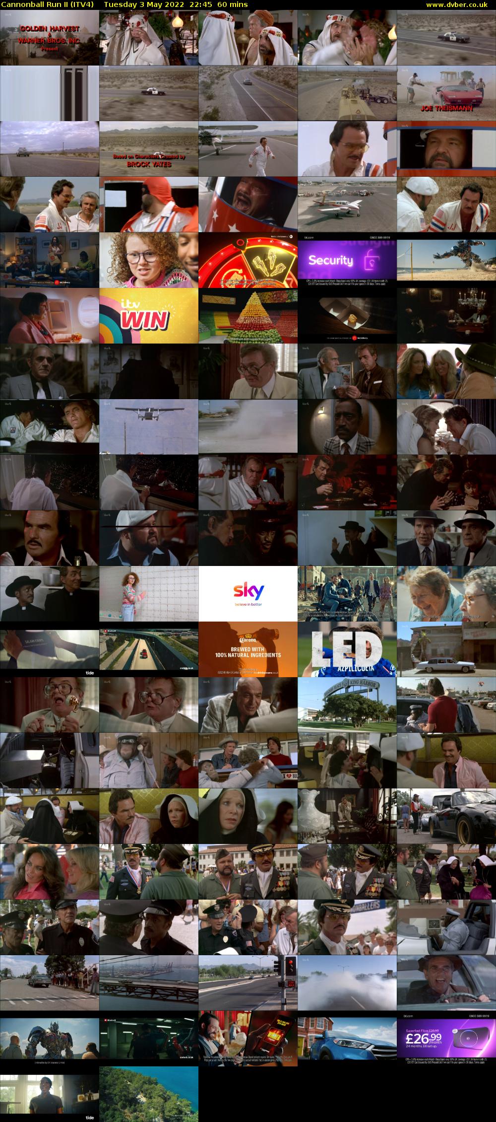 Cannonball Run II (ITV4) Tuesday 3 May 2022 22:45 - 23:45